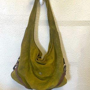 Beautiful authentic deep green Burberry bag